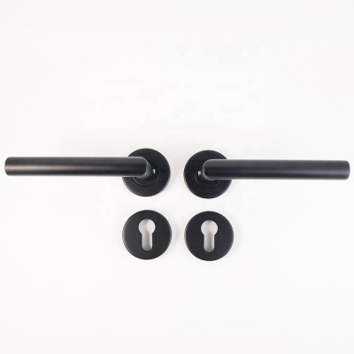 Popular  Modern Matt Black Door Lever Handle for for interior doors