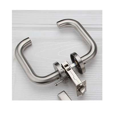 Interior SUS304 Bathroom Door lever Handles with Privacy Latch